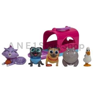 Disney Puppy Dog Pals Travel Pets Lot - Translucent Bingo, Rufus & More 1.5"